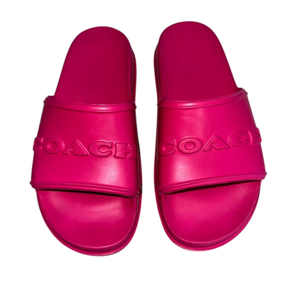 Coach Size‎ 6 Jesse Slides Sandal Womens Hot Pink Dragon Fruit EVA